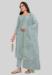 Picture of Silk Light Slate Grey Straight Cut Salwar Kameez