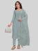 Picture of Silk Light Slate Grey Straight Cut Salwar Kameez