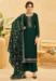 Picture of Organza Dark Slate Grey Straight Cut Salwar Kameez