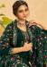 Picture of Organza Dark Slate Grey Straight Cut Salwar Kameez