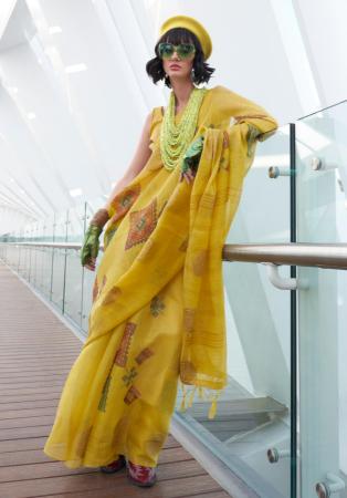 Picture of Sublime Chiffon Dark Khaki Saree