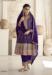 Picture of Fine Chiffon Navy Blue Straight Cut Salwar Kameez