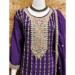 Picture of Fine Chiffon Navy Blue Straight Cut Salwar Kameez