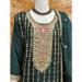 Picture of Chiffon Dark Green Straight Cut Salwar Kameez