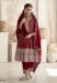 Picture of Sightly Chiffon Maroon Straight Cut Salwar Kameez