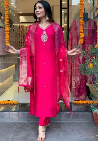 Picture of Comely Rayon Deep Pink Kurtis & Tunic