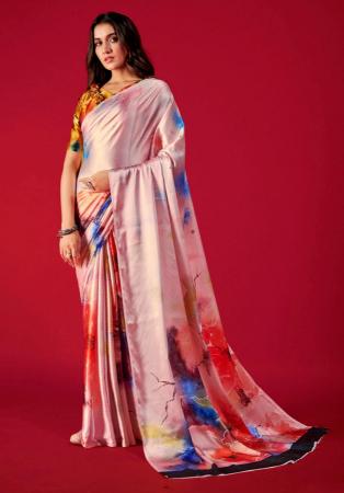 Picture of Radiant Crepe & Satin Tan Saree