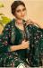 Picture of Organza Dark Slate Grey Straight Cut Salwar Kameez