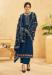 Picture of Organza Midnight Blue Straight Cut Salwar Kameez