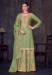 Picture of Chiffon Dark Olive Green Straight Cut Salwar Kameez