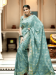 Picture of Well Formed Silk Cadet Blue Saree