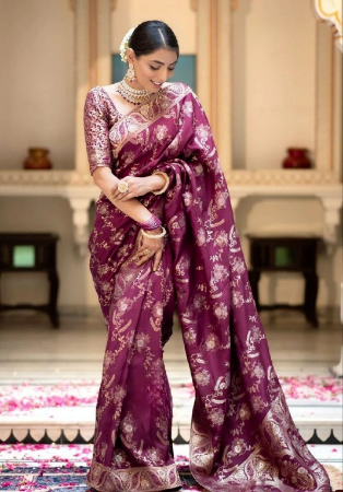 Picture of Shapely Silk Maroon Saree