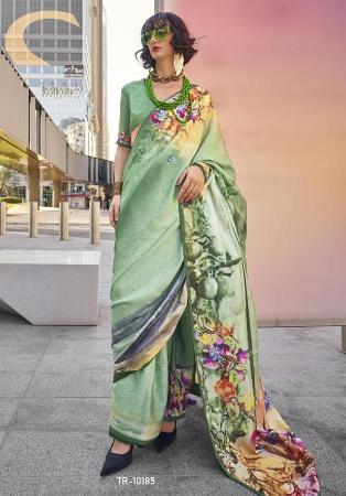 Picture of Admirable Satin & Silk Dark Sea Green Saree