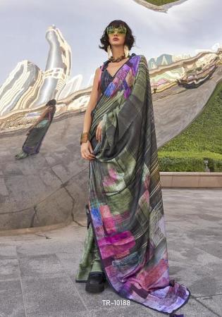 Picture of Fine Satin & Silk Dim Gray Saree