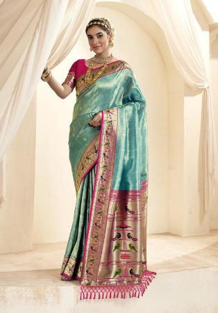 Picture of Shapely Silk Dark Sea Green Saree