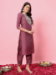 Picture of Sightly Silk Dark Magenta Readymade Salwar Kameez