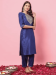 Picture of Appealing Silk Dark Slate Blue Readymade Salwar Kameez