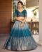 Picture of Beautiful Chiffon Teal Lehenga Choli