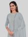 Picture of Silk Light Slate Grey Straight Cut Salwar Kameez