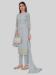 Picture of Silk Light Slate Grey Straight Cut Salwar Kameez