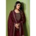 Picture of Nice Georgette Maroon Straight Cut Salwar Kameez