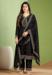 Picture of Delightful Georgette Black Straight Cut Salwar Kameez