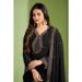 Picture of Delightful Georgette Black Straight Cut Salwar Kameez