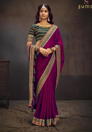 Picture of Resplendent Silk Maroon Saree