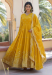 Picture of Excellent Georgette Dark Golden Rod Readymade Gown