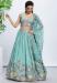 Picture of Chiffon & Silk Light Steel Blue Lehenga Choli