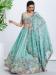 Picture of Chiffon & Silk Light Steel Blue Lehenga Choli