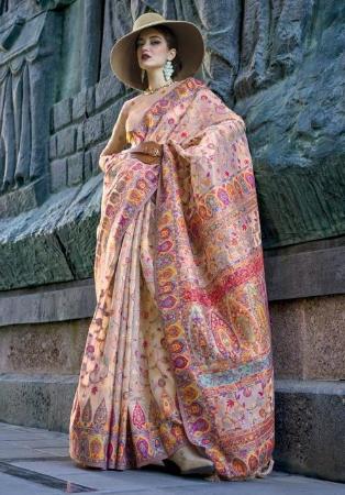 Picture of Statuesque Organza Rosy Brown Saree