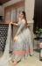 Picture of Georgette Light Slate Grey Readymade Salwar Kameez