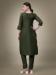 Picture of Well Formed Cotton Dark Olive Green Kurtis & Tunic