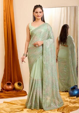 Picture of Radiant Georgette Beige Saree