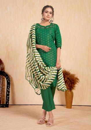 Picture of Resplendent Silk Sea Green Readymade Salwar Kameez