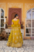 Picture of Nice Net & Silk Dark Golden Rod Lehenga Choli