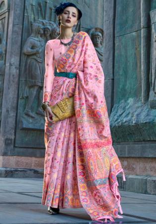 Picture of Elegant Organza Pale Violet Red Saree