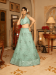 Picture of Georgette & Net Dark Sea Green Lehenga Choli