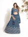 Picture of Excellent Georgette Dark Slate Blue Lehenga Choli