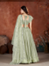 Picture of Graceful Net Dark Sea Green Lehenga Choli