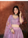 Picture of Excellent Net Plum Lehenga Choli