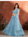 Picture of Sightly Net Cadet Blue Lehenga Choli