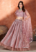 Picture of Splendid Net Rosy Brown Lehenga Choli