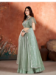 Picture of Beautiful Net Dark Olive Green Lehenga Choli