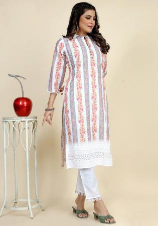 Picture of Beautiful Georgette Silver Kurtis & Tunic