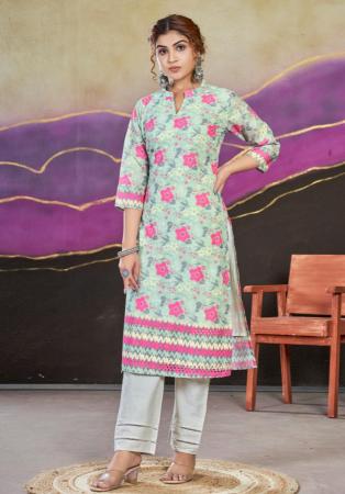 Picture of Appealing Cotton Light Steel Blue Kurtis & Tunic