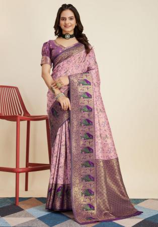 Picture of Admirable Silk Rosy Brown Saree