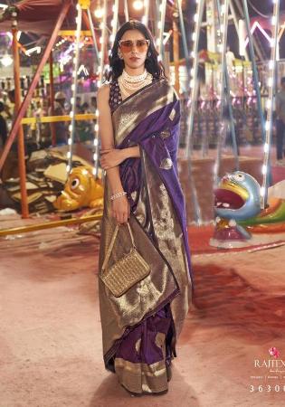 Picture of Appealing Silk Dark Slate Blue Saree