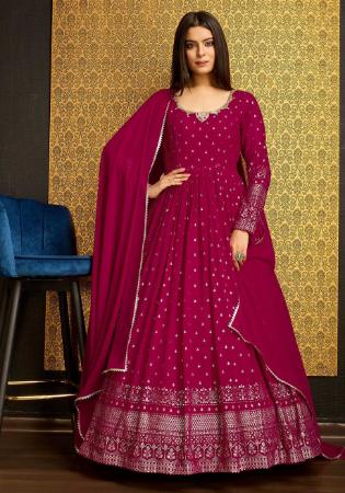 Picture of Exquisite Georgette Pink Readymade Gown